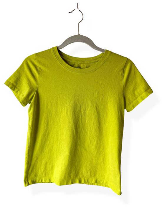 J.Crew Tops - J.Crew Essential Tee Womens Small Neon Yellow Short Sleeve Crewneck 100% Cotton
